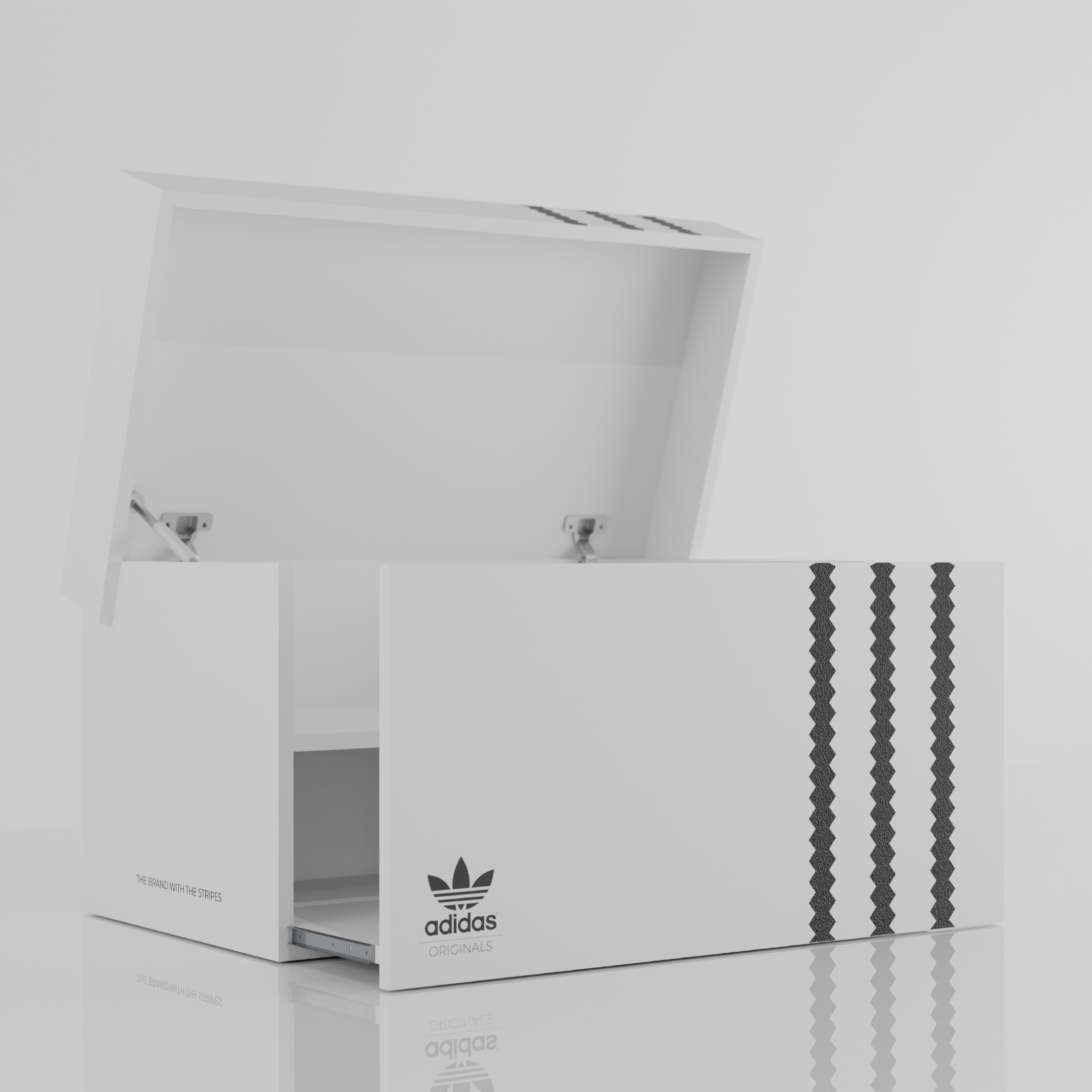 SHOEBOX ADIDAS - "3 Stripes white"
